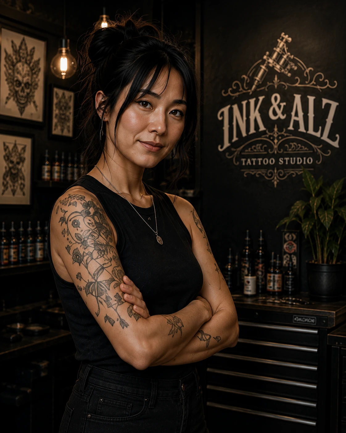 Yuki Tanaka, Tätowiererin für Fine Line und Botanical